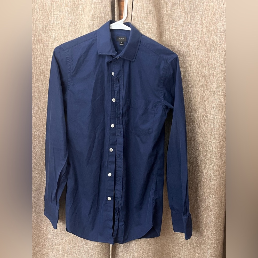 J Crew Men's Deep Blue Casual Shirt